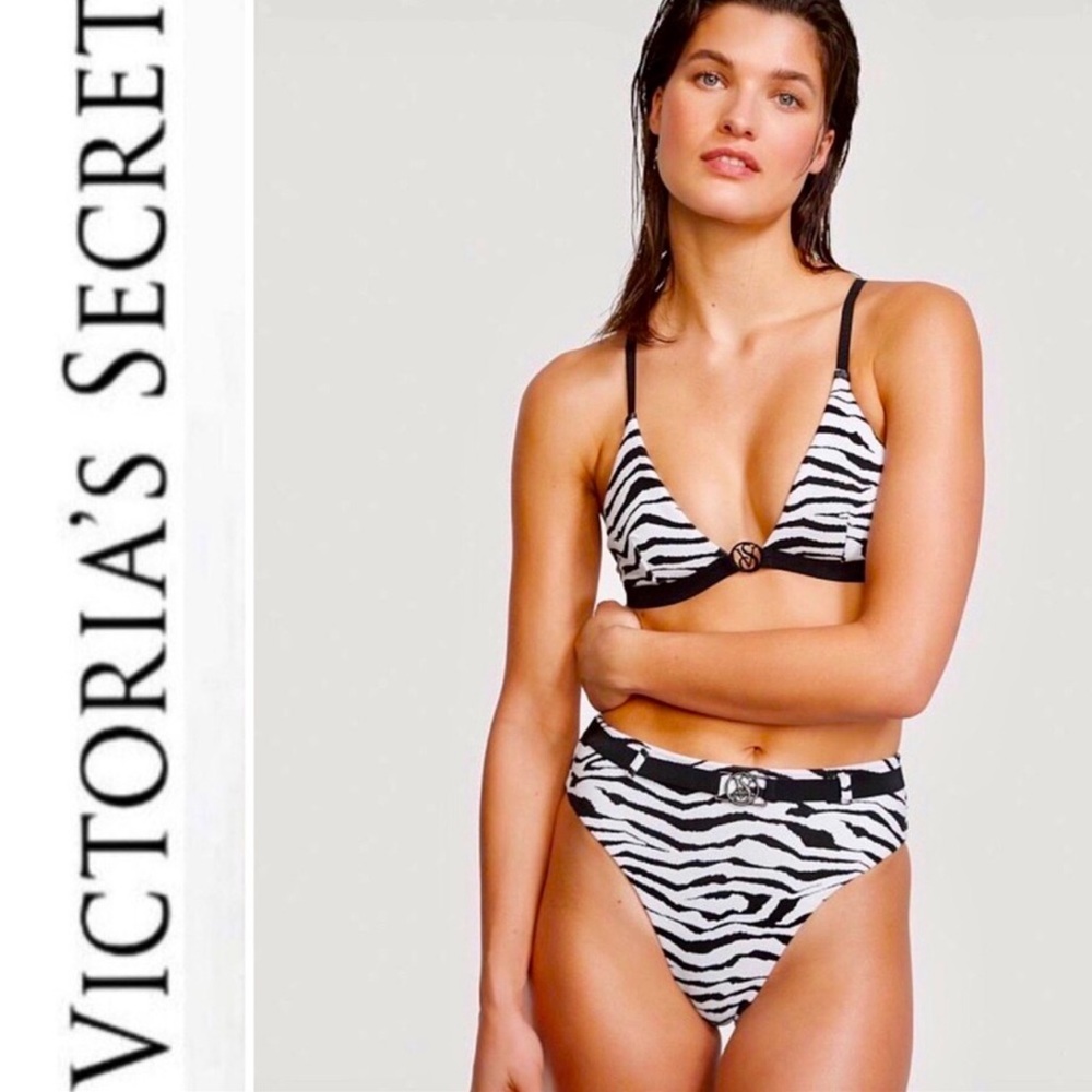 Victorias Secret Swim Wild Wanderer
Belted High-waist Bikini Bottoms zebra